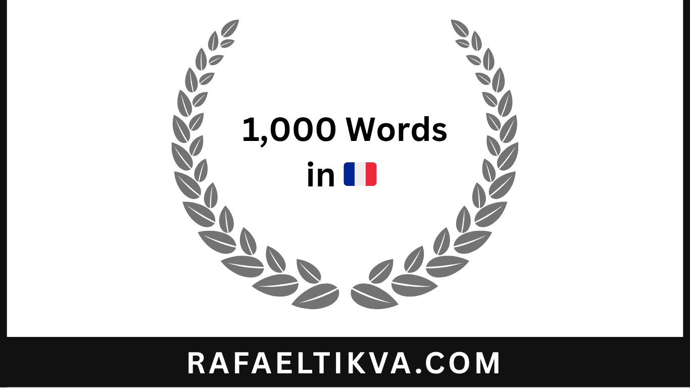 Learn 1,000 most common words in French
